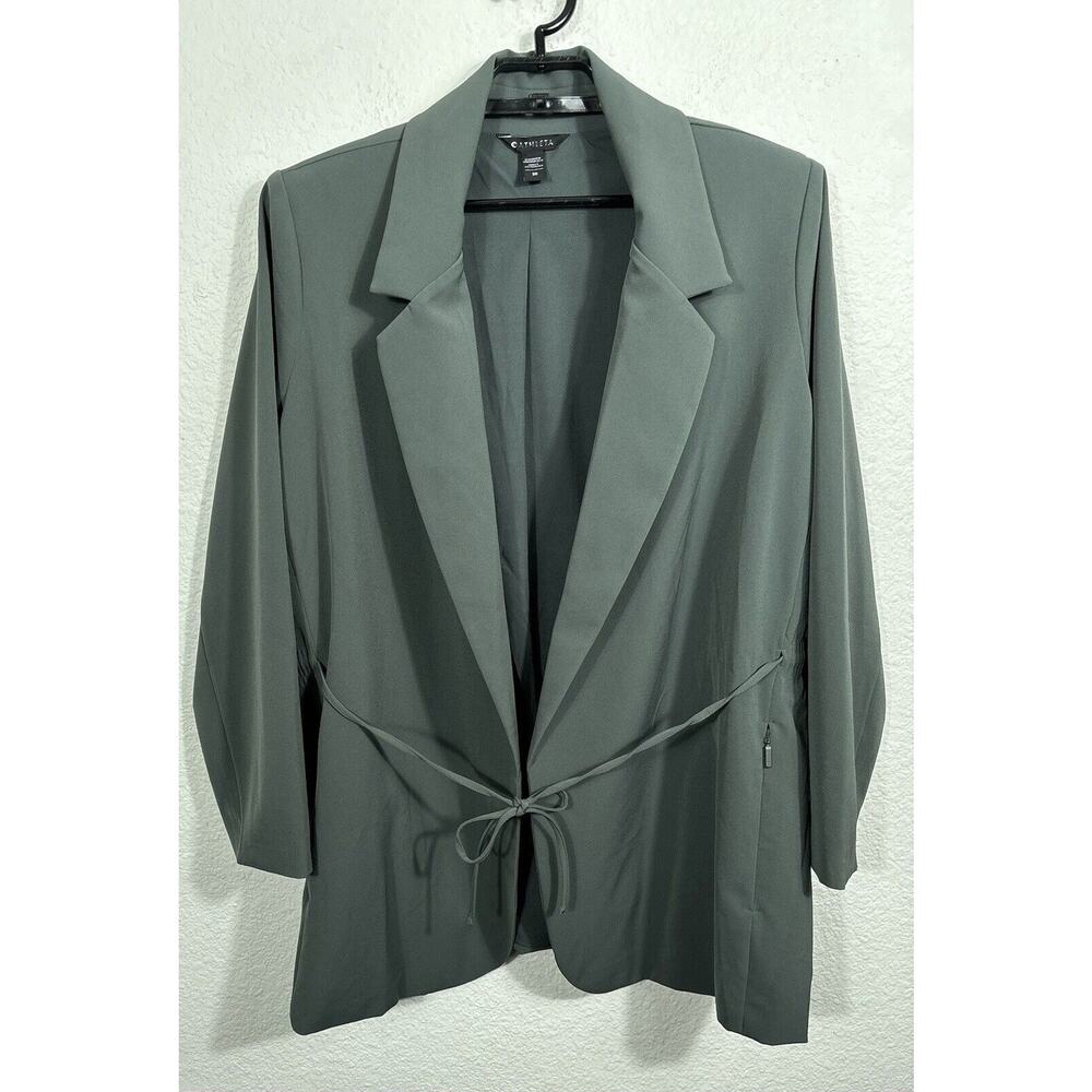 Athleta Gray Blazer with Tie Waist